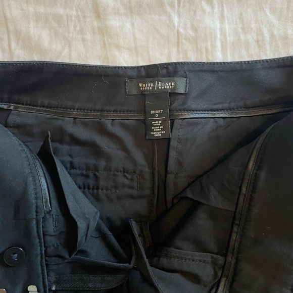 White House Black Market Black Flat Front Shorts - Picture 4 of 4